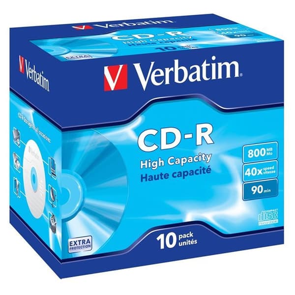 VERBATIM CD-R - 800 MB - 90 min - Paket om 10