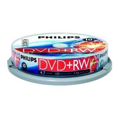 Philips - 10 x DVD+RW - 4,7 GB 1x - 4x - spindel...