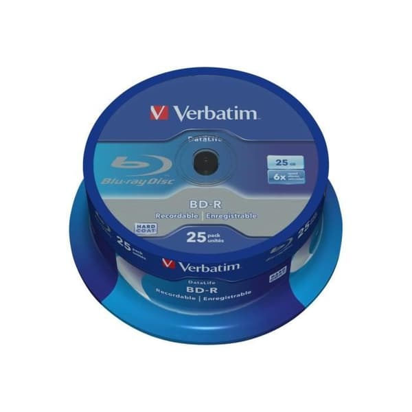 VERBATIM BD-R-skivor - 25 GB 6x - spindel