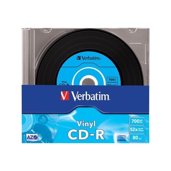Parti med 10 data vinyl CD-R - VERBATIM - 700 MB 52x - Smalt CD-fodral