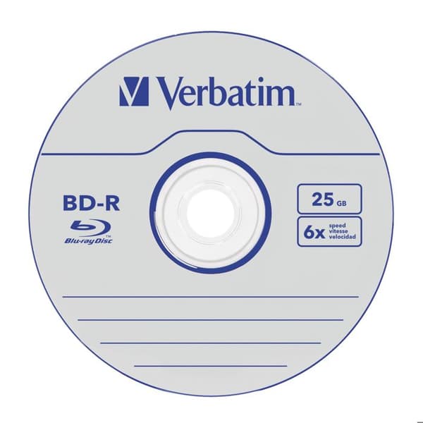 VERBATIM BD-R-skivor - 50 media - 25 GB 6x - spindel