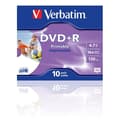Miniatyrbild 3 av 3: Utskrivbar DVD+R 16X - VERBATIM - Paket med 10 - 4,7 GB - Kristallfodral