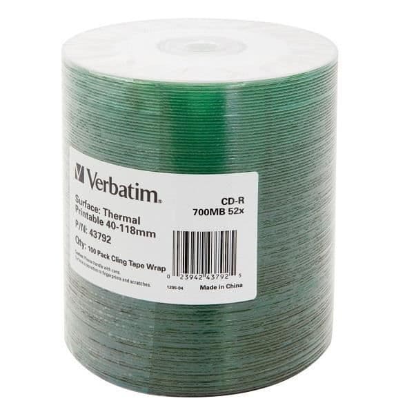 CD-R - VERBATIM - DataLife - 700MB - 52X - Spindel med 100 enheter