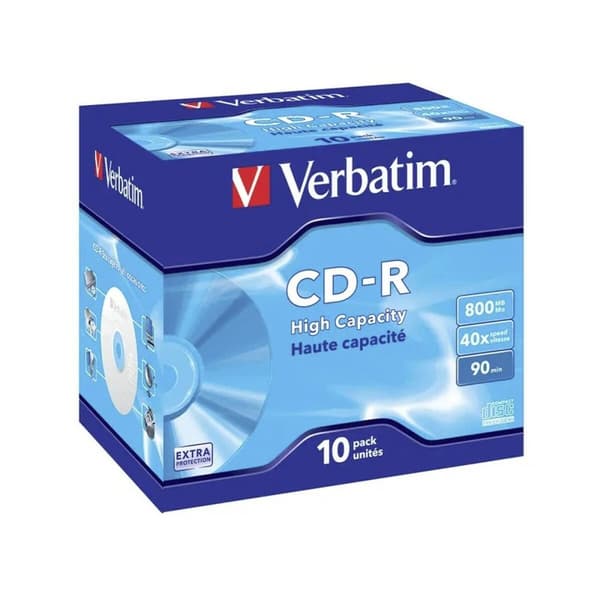 CD-R Verbatim 800 MB 40x (10 enheder)