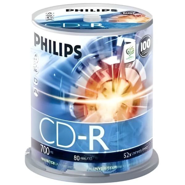 Philips CD-R - 700 MB - 100 stycken - Spindel 52x
