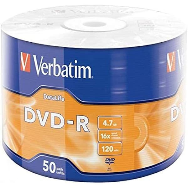 Verbatim DVD-R Data Life 4,7 GB 16X Matt Siver på
