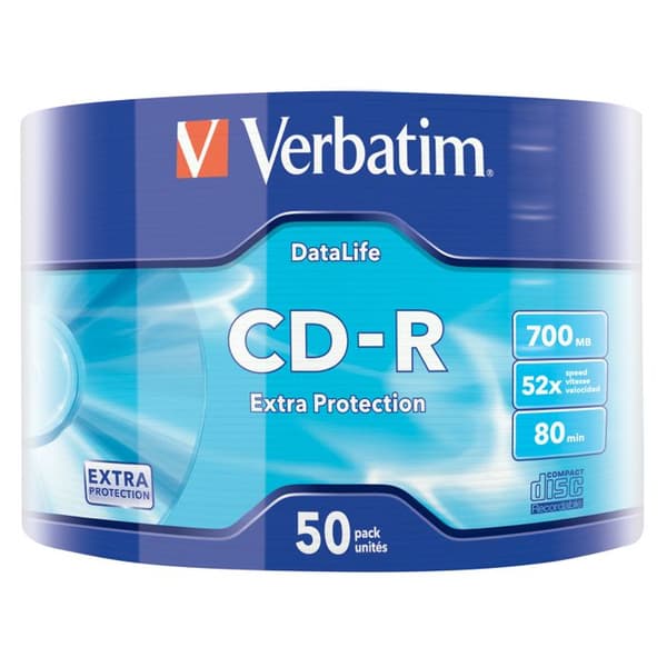 VERBATIM CD-R 700 MB 80 min 52x - Spindel på 50