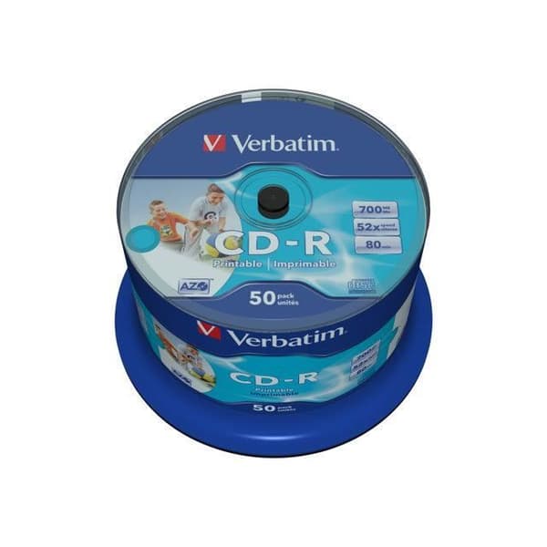 CD-R Verbatim 700 MB 52x utskrivbar x50