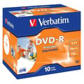 Miniatyrbild 1 av 3: Utskrivbar DVD-R 16X Verbatim - Paket med 10 - Kristallfodral - 4,7 GB - 120 minuter