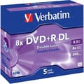 Miniatyrbild 1 av 2: DVD+R dubbellager VERBATIM - 8x - 8,5 GB - 240 minuter - Paket med 5
