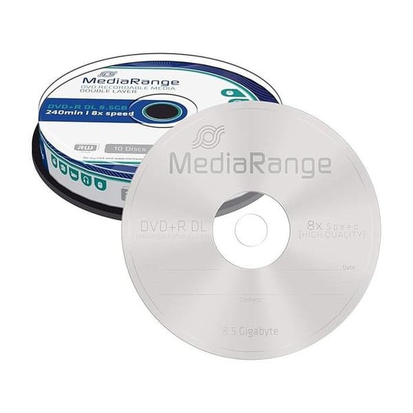 MediaRange - DVD+R DL 8,5 GB (240 min) 8x - 10 media - spindel