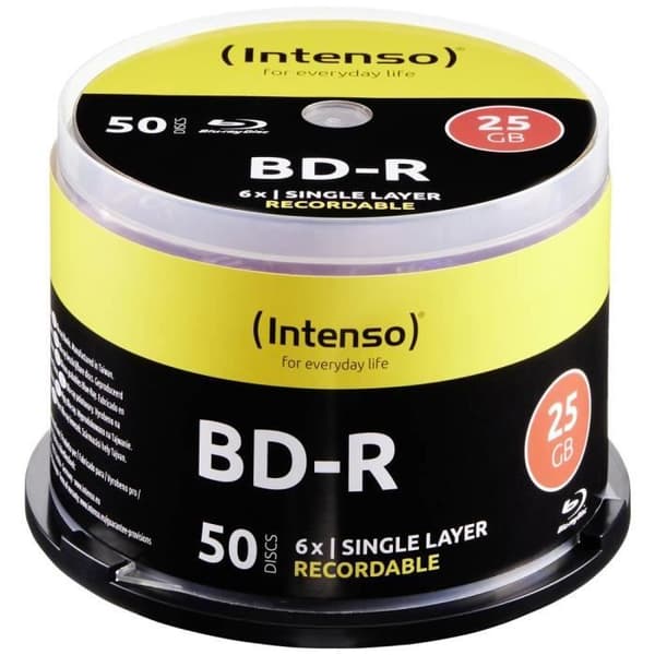 Blu-ray BD-R - Intenso - 5001115 - 25 Go - 50 st - Tomma i spindel