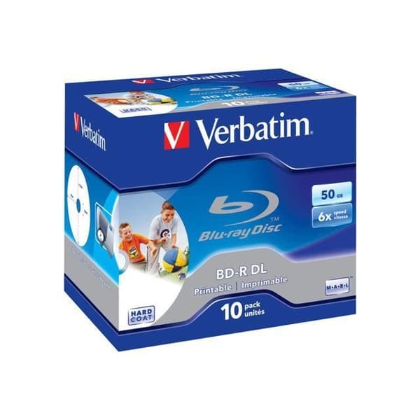 Lot om 10 Blu-ray-skivor VERBATIM - BD-R DL 50 GB 6X