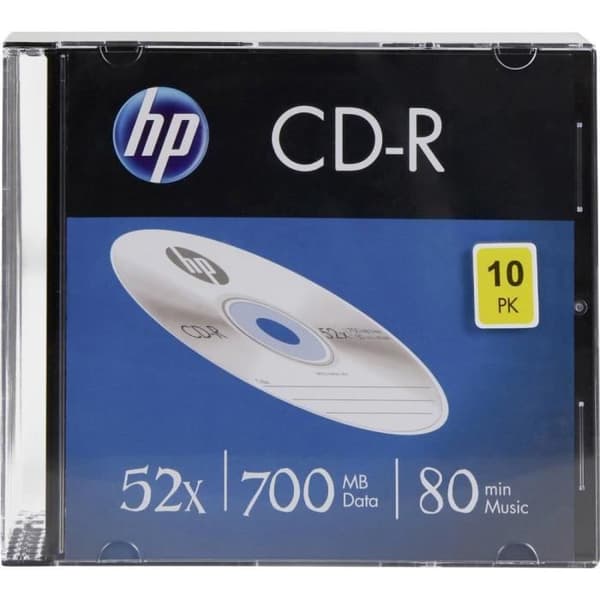 HP CRE00085 Blank CD-R 700 MB 10 st slimfodral