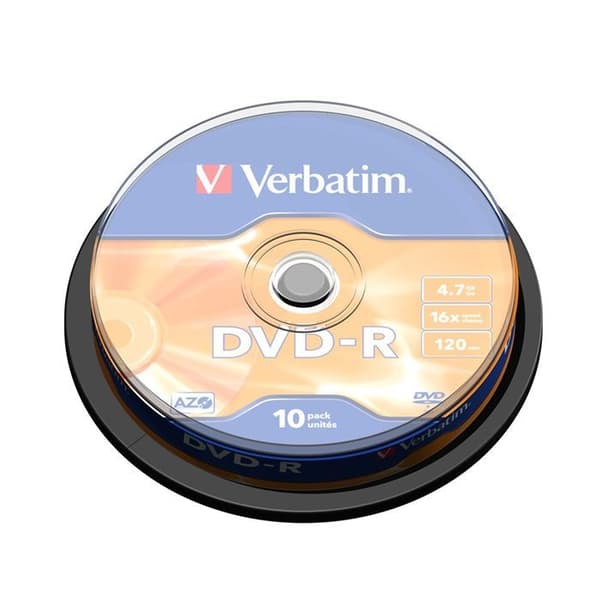 DVD-R VERBATIM 16x (10) - Kapacitet 4,7 GB - Spindel