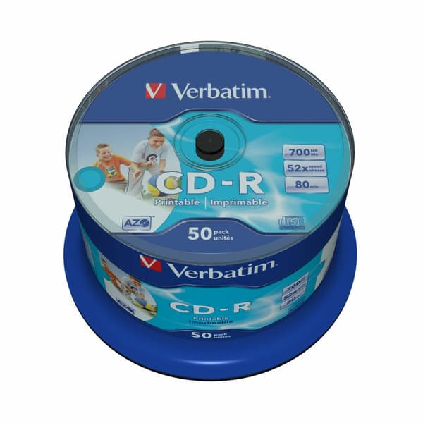 CD-R Verbatim AZO Wide Inkjet Printable 50 antal (50 antal)