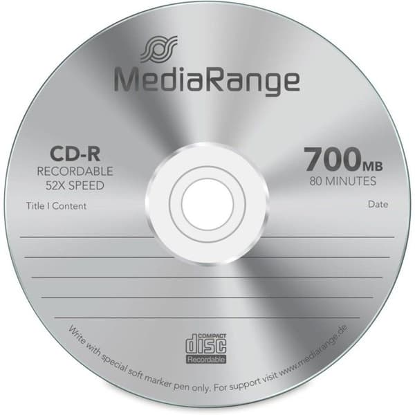 MEDIARANGE CD-R - 700 MB (80 min) 52x - Spindel - Paket med 50