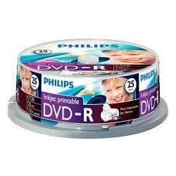 DVD-R 4,7GB 16X PHILIPS - Spindel - 25 media ingår