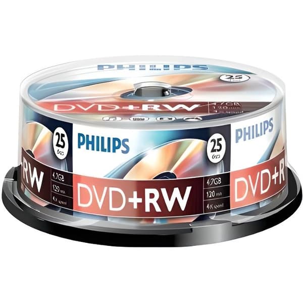 Philips - DVD+RW 4,7 GB - 120 min - 4x - Spindel