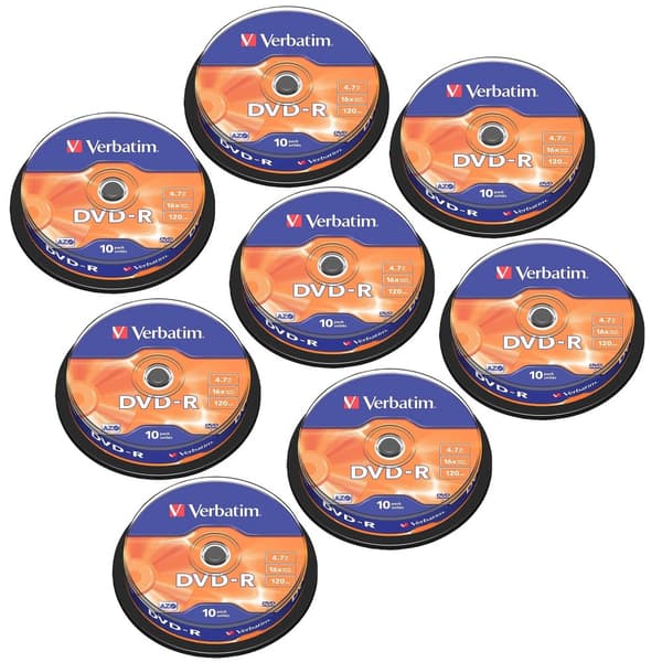 DVD-R 4.7GB, Snabb inspelningshastighet, Lång lagringstid,80 DVD-R 4.7GB ++ billigt
