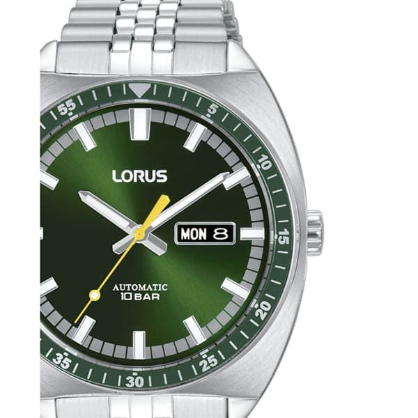 Miesten rannekellot Lorus RL443BX9 Vihreä Hopeinen