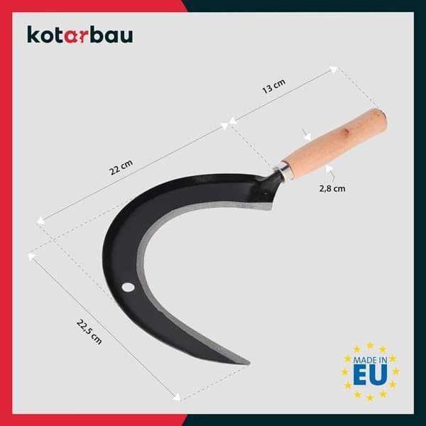 Faucille - Kotarbau - 235 mm - Stål - Trä - Asymmetrisk