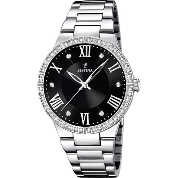 Herreur Festina F16719/2 Sort Sølvfarvet