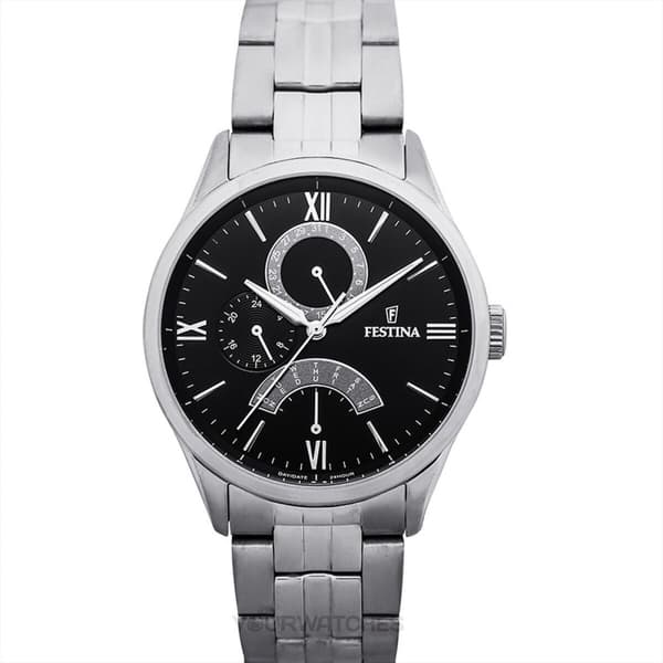 Herrklocka Festina F16822/4 Svart Silvrig