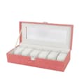 Miniatyrbillede 1 af 2: Æske til ure Versa Rød Polyester 13,5 x 9 x 30,5 cm