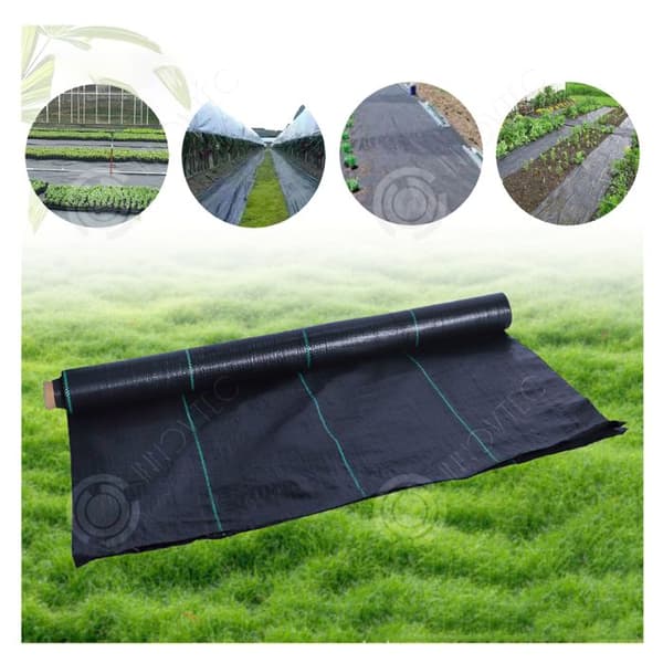 INN Mulch-tyg Vattentätt gräsbeständigt tyg för trädgårdsträdgård 10x10m PP Multipurpose gräsbeständigt tyg Svart
