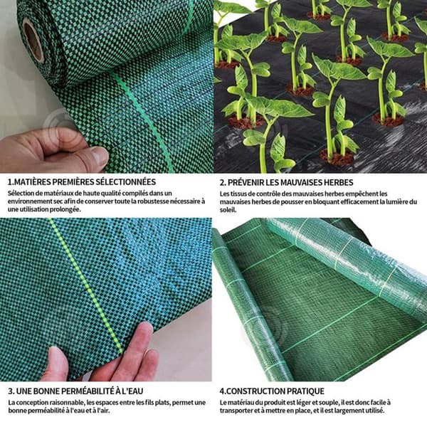 INN Mulchduk 20x20m PE Multi-Purpose Utomhus Trädgård Trädgård Vattengenomsläpplig Fuktgivande Slitstark Gräsbeständig Tyg n