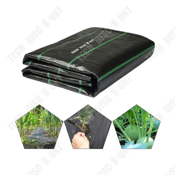 TD Garden Weed Mesh 1x100m Svart Polypropen Mesh Weed Weed Weed Mesh Weed Layer