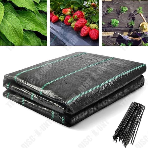 TD Mulchduk 1x20m geotextil anti-ogräs presenning anti-återväxt geotextil Gräsbeständig polypropen presenning