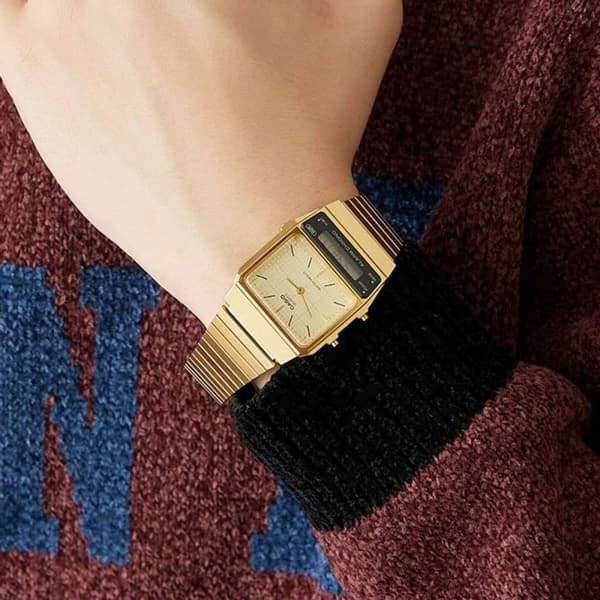 Unisex ur Casio EDGY COLLECTION RETRO DIAL - GOLD (Ø 40 mm)