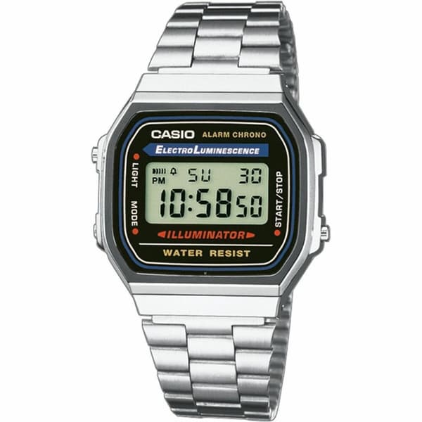 Unisexklocka Casio A168WA-1YES Svart Silvrig (Ø 36 mm)