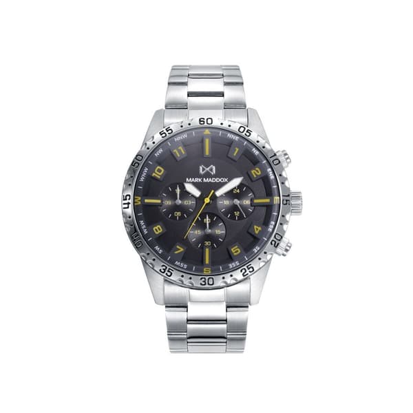 Herrklocka Mark Maddox HM0135-54 Svart Silvrig (Ø 44 mm)