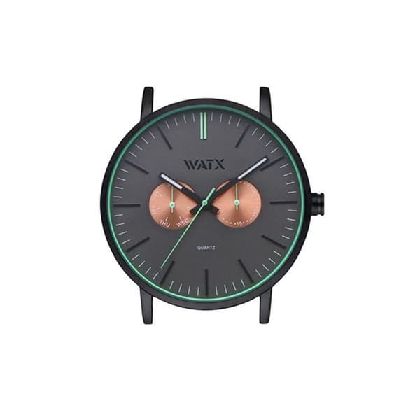 Unisex ur Watx & Colors WXCA2723  Sort Grå (Ø 44 mm)