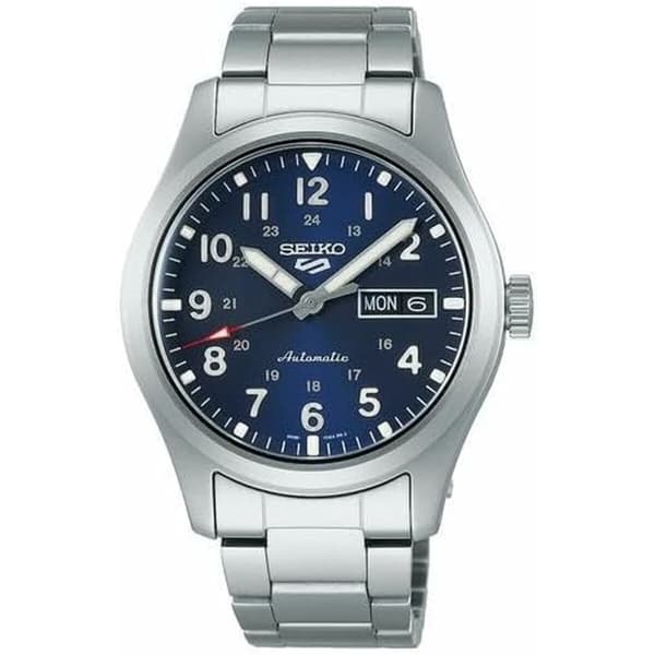 Miesten rannekellot Seiko SPORTS AUTOMATIC Musta Hopeinen