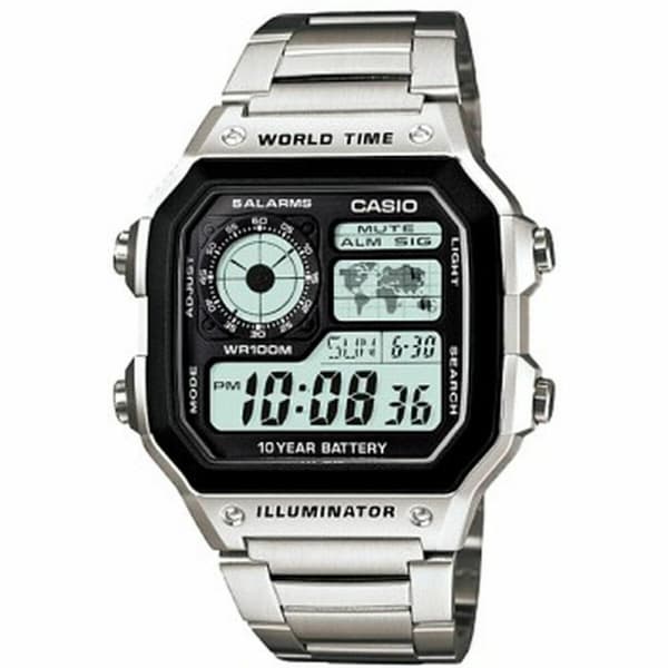Unisex ur Casio Bruni Basics-Clear 4054274791979 Sort Sølvfarvet