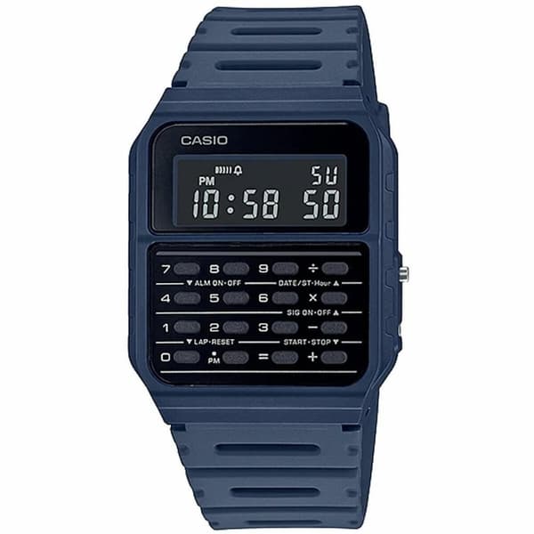 Unisex ur Casio CALCULATOR Blå Sort (Ø 35 mm)