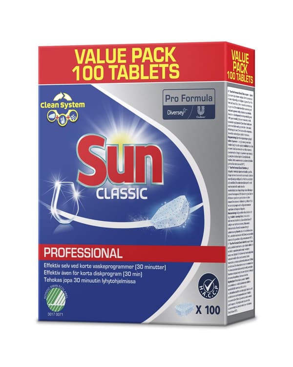 Maskindisk SUN Pro Formula tabs 100/fp