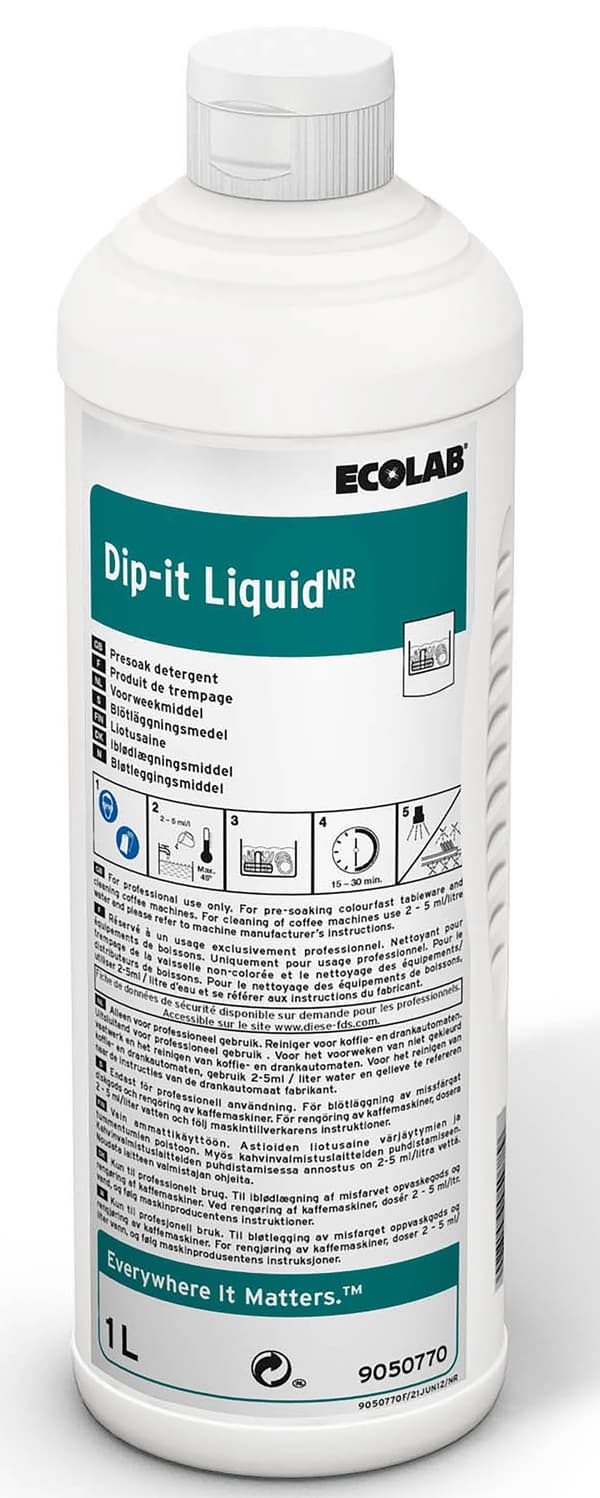 Blötläggningsmedel ECOLAB Dip it 1L 6st