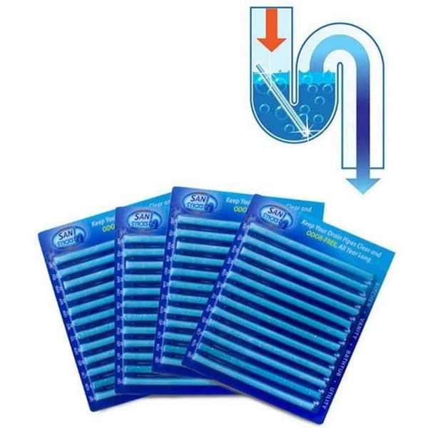 12 Sani Sticks Hemvårdsvask och handfatsavlopp Unclog Air Freshener Sticks