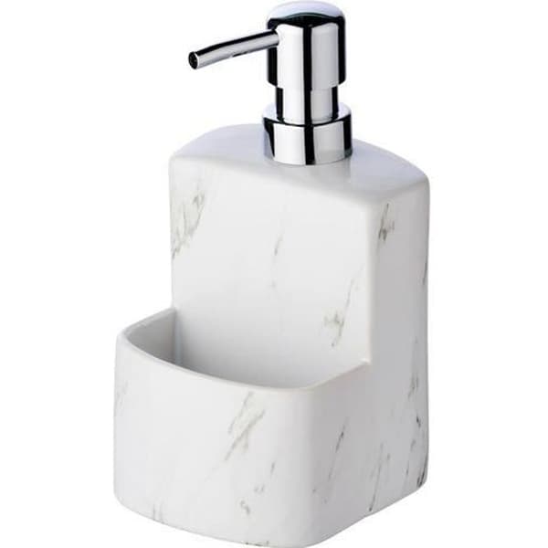 Dispenser för diskmedel - WENKO - Festival - 380 ml - Keramik - marmoreffekt