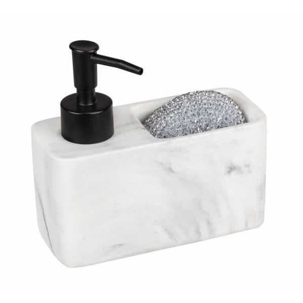 Resa Marbre disktvålsdispenser, tvåldispenser, marmorerad visuell med svampfack (ingår),