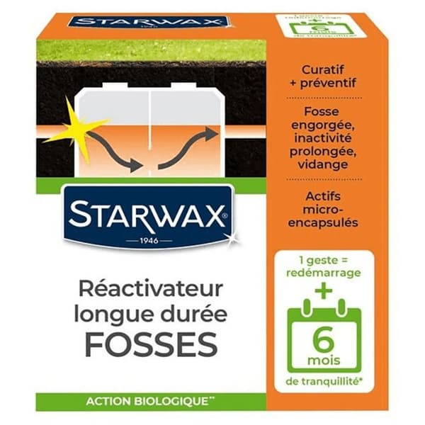 Reaktivator för blockerade gropar - STARWAX - 500 g - Biologisk verkan