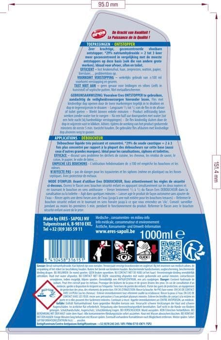 Universal avblockerare för de vanligaste blockeringarna - Eres - 1000 ml