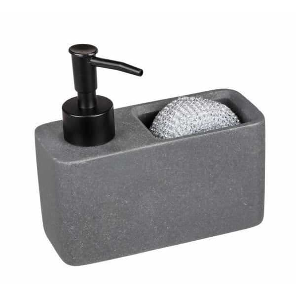 Resa diskmedelsdispenser, tvåldispenser, natursten visuell med svampfack (ingår),