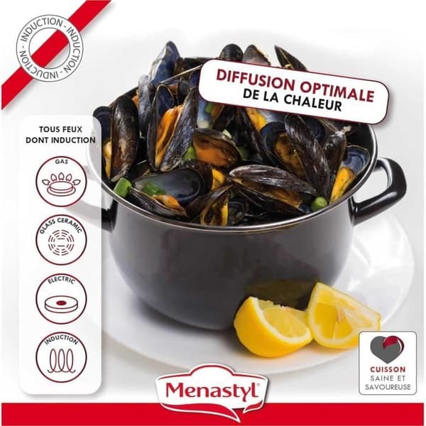 THEKITCHENETTE Musselpanna 3645567 2,7L Alla värmekällor inklusive induktion