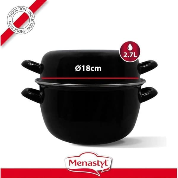 THEKITCHENETTE Musselpanna 3645567 2,7L Alla värmekällor inklusive induktion